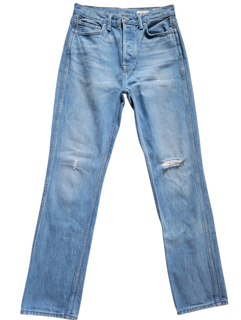 NO END Light Wash Straight Denim Jeans Size 27